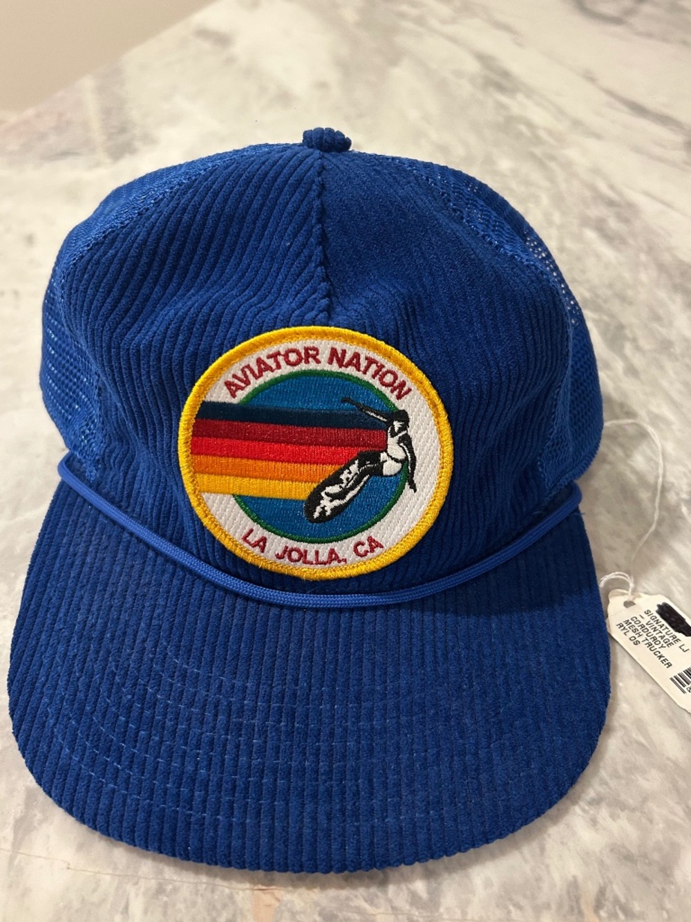 Aviator Nation Signature Venice Vintage Corduroy Mesh Hat BLUE